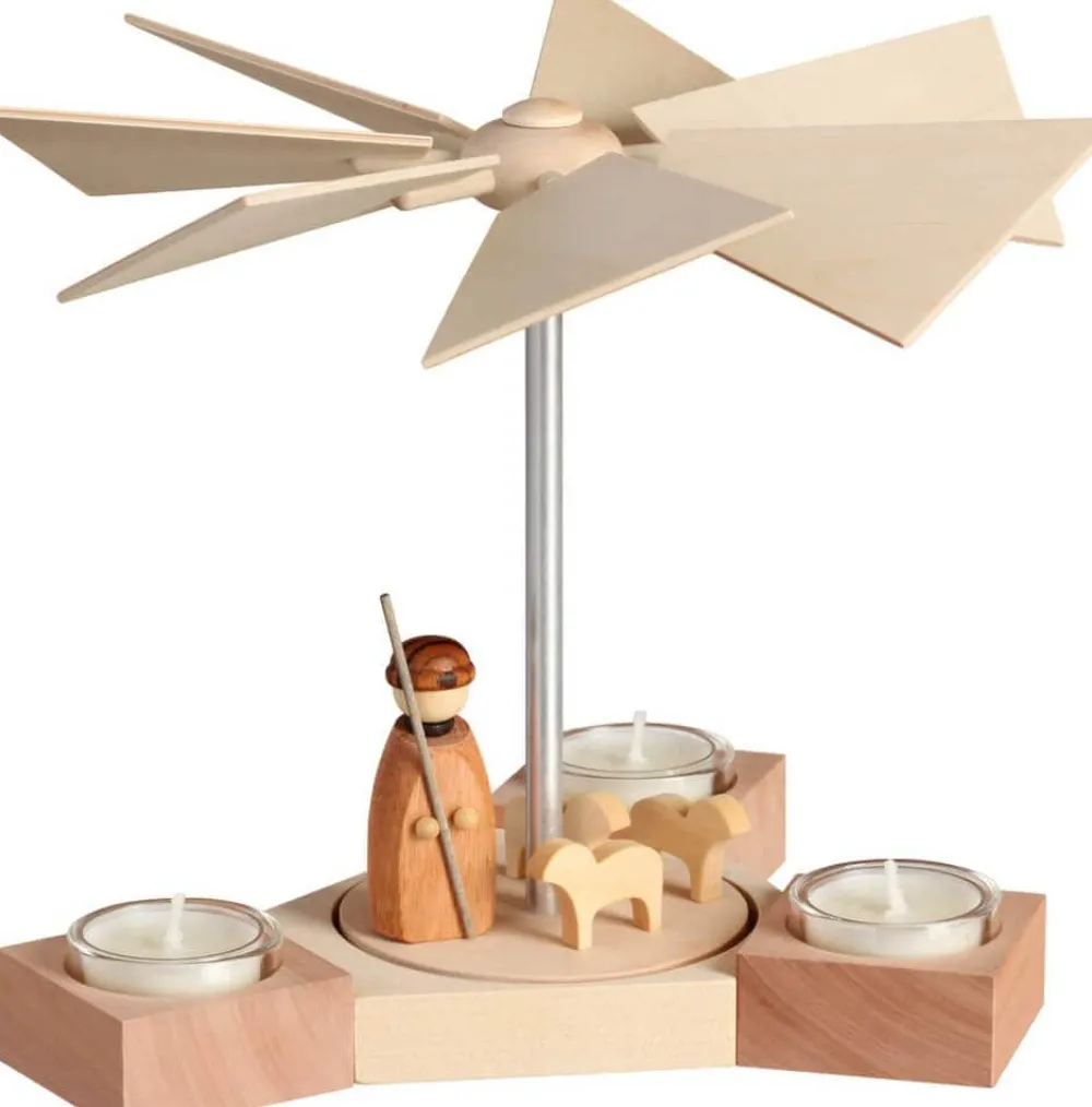 Seiffener Volkskunst eG Auslaufartikel | Weihnachtspyramiden*Pyramide Hexagonum Schäfer von