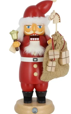 Müller Kleinkunst Räuchermännchen*Rauchknacker® Weihnachtsmann mit Glocke von