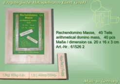 Holzspielwaren Ebert Lernspielzeug*Rechendomino Masse, aus Holz, 40 Teile von Ebert GmbH