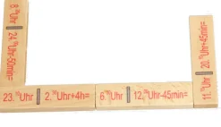 Holzspielwaren Ebert Lernspielzeug*Rechendomino Uhrzeit aus Holz, 40 Teile von Ebert GmbH