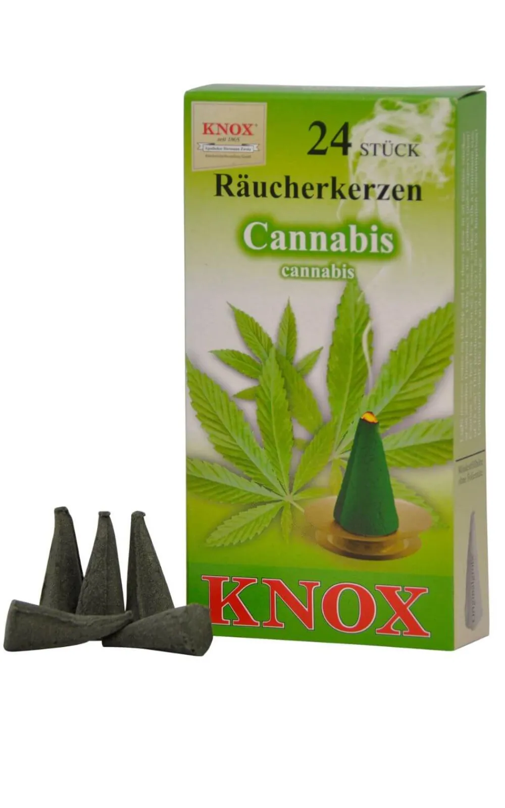 KNOX - Apotheker Hermann Zwetz Räucherkerzen*Räucherkerzen - Cannabis, 24 Stück von KNOX