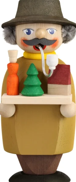Seiffener Volkskunst eG Räuchermännchen*Räuchermann Händler, 14 cm von