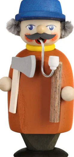 Seiffener Volkskunst eG Räuchermännchen*Räuchermann Holzsammler, 14 cm von