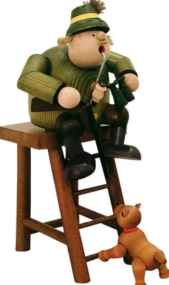 KWO Neuheiten | Kantenhocker*Räuchermännchen - Kantenhocker Jäger auf Hochsitz, 27 cm, von