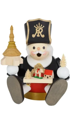 Richard Glässer GmbH Räuchermännchen*Räuchermännchen - Kugelräuchermann Bergmann mit Seiffener Kirche von Richard Glässer