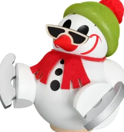 Seiffener Volkskunst eG Räuchermännchen*Räuchermännchen - Kugelräuchermann Cool-Man mit Schlittschuhen von