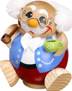 Seiffener Volkskunst eG Neuheiten | Räuchermännchen*Räuchermännchen - Kugelräuchermännchen Pensionär von