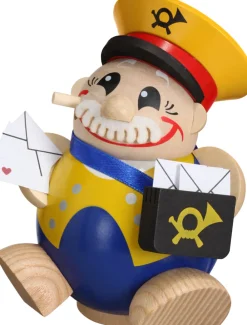 Seiffener Volkskunst eG Räuchermännchen*Räuchermännchen - Kugelräuchermann Postbote von