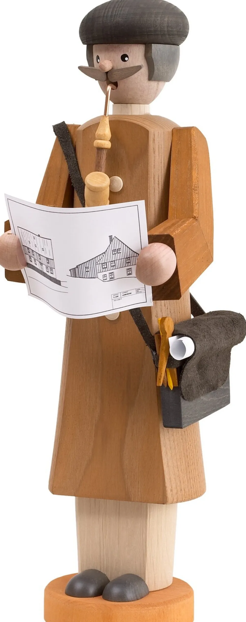 Seiffener Volkskunst eG Neuheiten*Räuchermännchen Architekt, 30 cm, von