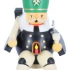Müller Kleinkunst Räuchermännchen*Räuchermännchen Bergmann Hauer sitzend, 14 cm von