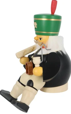 Müller Kleinkunst Räuchermännchen*Räuchermännchen Bergmann Hauer sitzend, 14 cm von