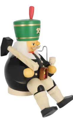 Müller Kleinkunst Räuchermännchen*Räuchermännchen Bergmann Hauer sitzend, 14 cm von