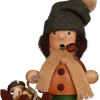 Christian Ulbricht Räuchermännchen*Räuchermännchen Bub mit Schlitten, 14 cm von