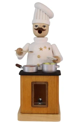 Richard Glässer GmbH Neuheiten | Auslaufartikel*Räuchermännchen Fernsehkoch, 18 cm, von Richard Glässer