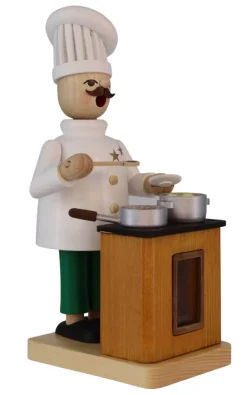 Richard Glässer GmbH Neuheiten | Auslaufartikel*Räuchermännchen Fernsehkoch, 18 cm, von Richard Glässer