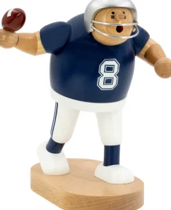 KWO Räuchermännchen*Räuchermännchen Footballspieler, blau, 20 cm von