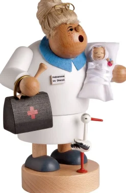 KWO Räuchermännchen*Räuchermännchen Hebamme, 20 cm, farbig von