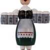 Richard Glässer GmbH Räuchermännchen*Räuchermännchen Helga mit Maßkrügen, 18 cm von Richard Glässer