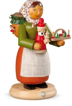 Müller Kleinkunst Räuchermännchen*Räuchermännchen Holzspielzeugverkäuferin von
