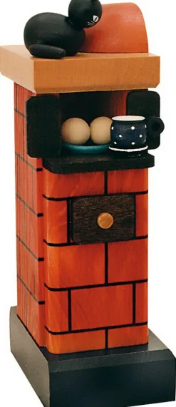 KWO Räuchermännchen*Räuchermännchen Kachelofen, rot, 20 cm von
