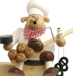 KWO Kantenhocker*Räuchermännchen Kantenhocker Bäcker, 16 cm von