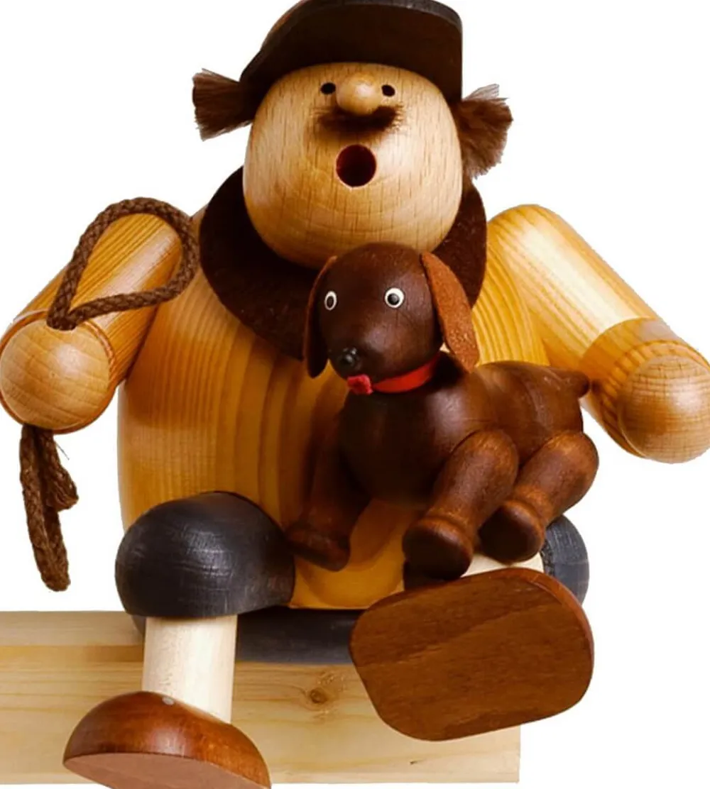 KWO Kantenhocker*Räuchermännchen Kantenhocker Hundefreund, 14 cm von