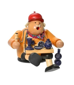 KWO Kantenhocker*Räuchermännchen Kantenhocker Geschirrhändler, 15 cm von