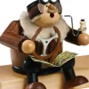 KWO Kantenhocker*Räuchermännchen Kantenhocker Pilot, 15 cm von