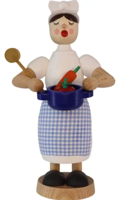 Richard Glässer GmbH Neuheiten | Auslaufartikel*Räuchermännchen Köchin, 19 cm von Richard Glässer