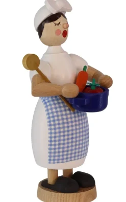 Richard Glässer GmbH Neuheiten | Auslaufartikel*Räuchermännchen Köchin, 19 cm von Richard Glässer