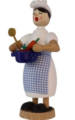 Richard Glässer GmbH Neuheiten | Auslaufartikel*Räuchermännchen Köchin, 19 cm von Richard Glässer
