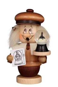 Christian Ulbricht Räuchermännchen*Räuchermännchen Miniwichtel Schneekugelbauer, 14 cm von
