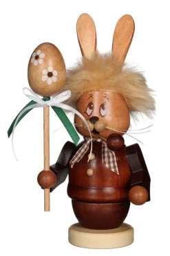 Christian Ulbricht Osterhasen*Räuchermännchen Miniwichtel Osterhase mit Stab, 16 cm von