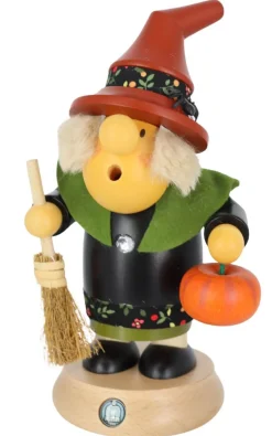 Müller Kleinkunst Räuchermännchen*Räuchermännchen Müllerchen® Halloween Hexe, 16 cm von