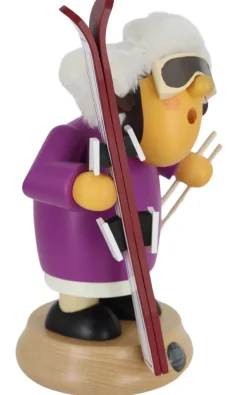 Müller Kleinkunst Räuchermännchen*Räuchermännchen Müllerchen® Skifahrerin von