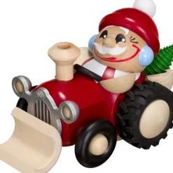 Seiffener Volkskunst eG Räuchermännchen*Räuchermännchen Nikolaus im Traktor von