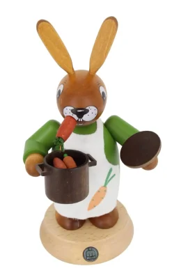 Müller Kleinkunst Osterhasen*Räuchermännchen Osterhase Hasenfrau, , 19 cm von