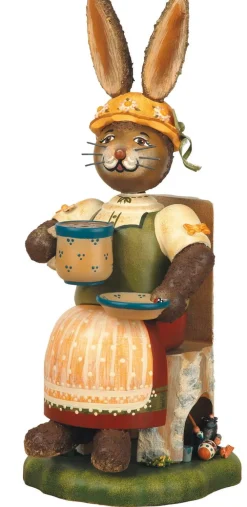 Hubrig Volkskunst Osterhasen*Räuchermännchen Osterhase Kaffeegustel von