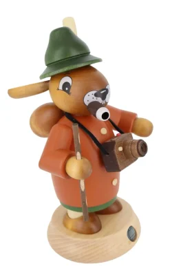 Müller Kleinkunst Osterhasen*Räuchermännchen Osterhase Tourist, 18 cm von