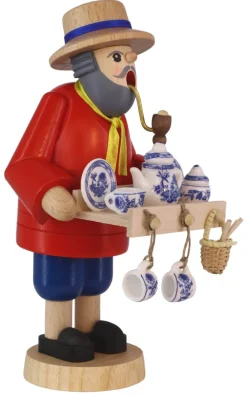 Richard Glässer GmbH Neuheiten*Räuchermännchen Porzellanhändler, 18 cm, von Richard Glässer