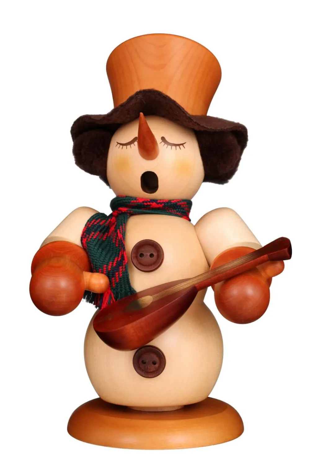 Christian Ulbricht Räuchermännchen*Räuchermännchen Schneemann mit Laute, natur, 24 cm von
