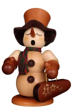 Christian Ulbricht Räuchermännchen*Räuchermännchen Schneemann mit Geigenkasten, 23 cm von