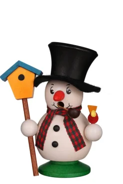 Christian Ulbricht Räuchermännchen*Räuchermännchen Schneemann mit Vogelhaus, 11 cm, von