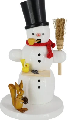 Zenker Räuchermännchen*Räuchermännchen Schneemann mit Eichhörnchen, 18 cm von Ralf