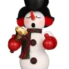 Christian Ulbricht Räuchermännchen*Räuchermännchen Schneemann mit Glocke, 23 cm von