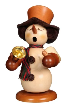 Christian Ulbricht Räuchermännchen*Räuchermännchen Schneemann mit Glocke, 23 cm, von