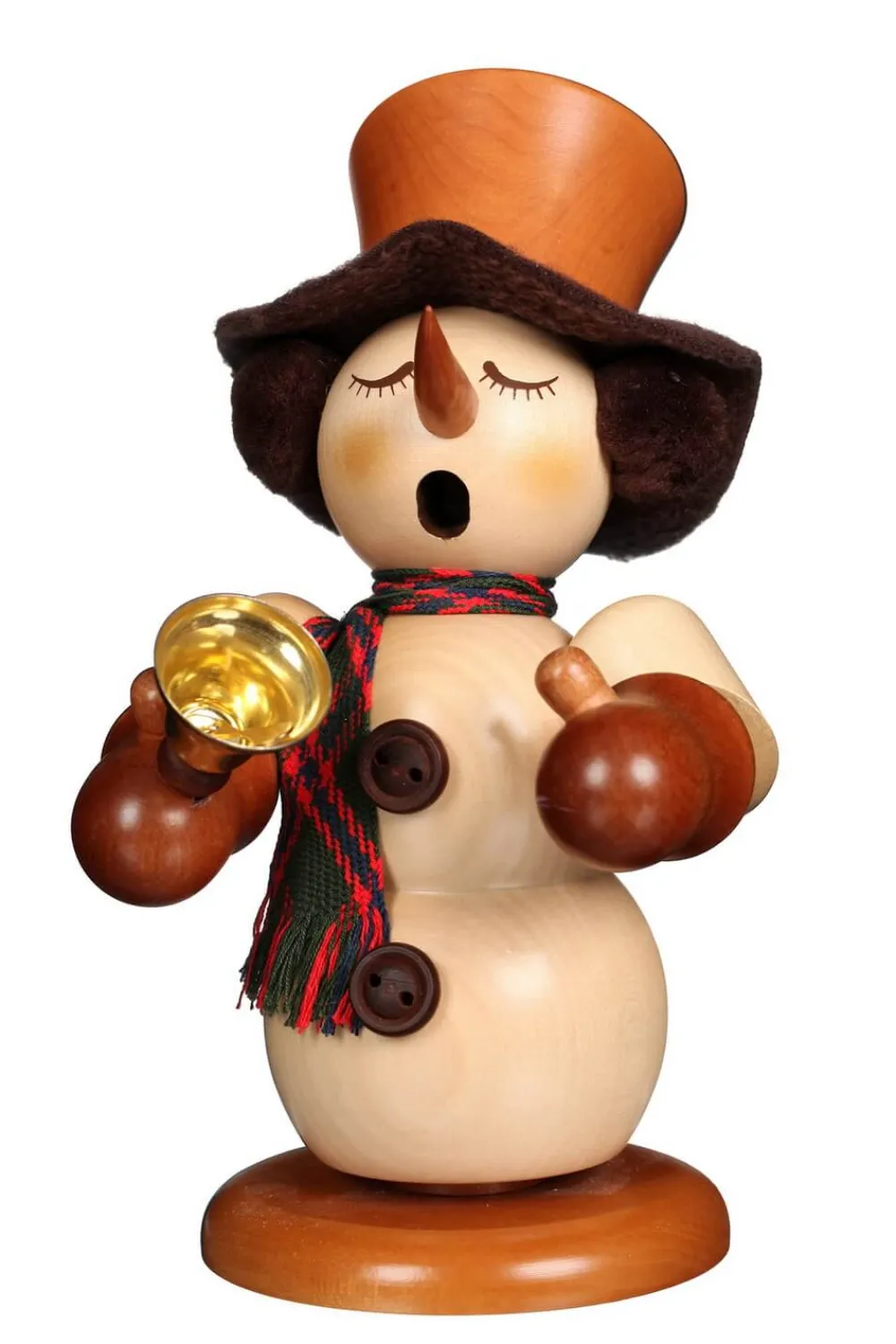 Christian Ulbricht Räuchermännchen*Räuchermännchen Schneemann mit Glocke, 23 cm, von