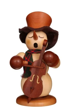 Christian Ulbricht Auslaufartikel | Räuchermännchen*Räuchermännchen Schneemann mit Bass, 23 cm von