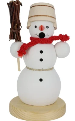 Zenker Auslaufartikel | Räuchermännchen*Räuchermännchen Schneemann mit Besen, 13 cm, von Ralf