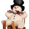 Christian Ulbricht Auslaufartikel | Räuchermännchen*Räuchermännchen Schneemann auf Schlitten, 11 cm von